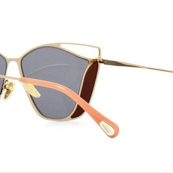 CHLOE Gemma CH0049S cat eye gold brown sunglasses - Picture 3 of 5